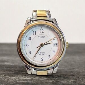 Vintage Timex Indiglo Two-Tone Quartz Watch